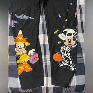 Disney Black Halloween Leggings with Mickey and Minnie